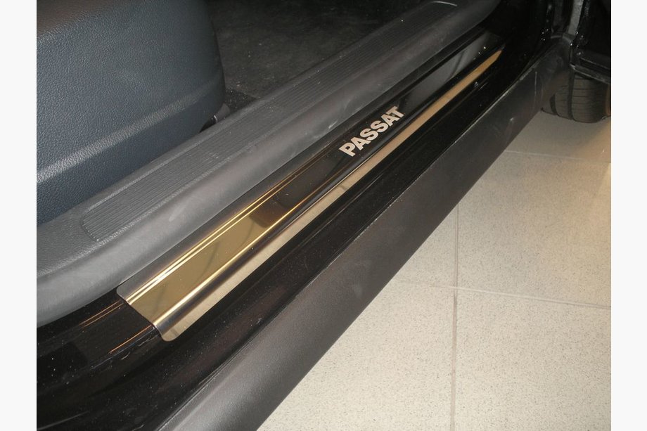 Volkswagen Passat B8 2015-2023 рр. Накладки на пороги Натанико (4 шт., нерж.) Image