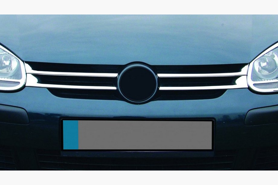 Volkswagen Golf 5 2003-2009 рр. Накладки на решітку вузькі (4 шт, нерж) Image