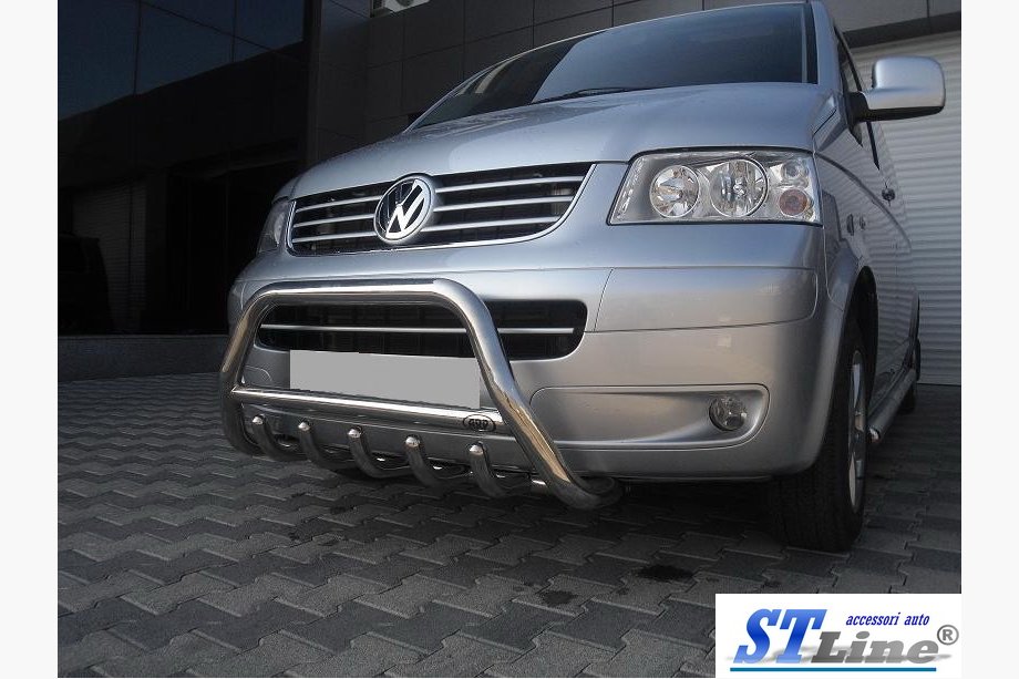 Volkswagen T5 Caravelle 2004-2010 рр. Кенгурятник WT003 (нерж) Фото 5