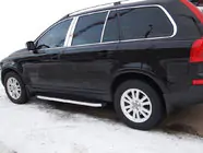 Volvo XC90 2002-2014 рр. Бокові пороги BlackLine (2 шт., алюміній) фото 1