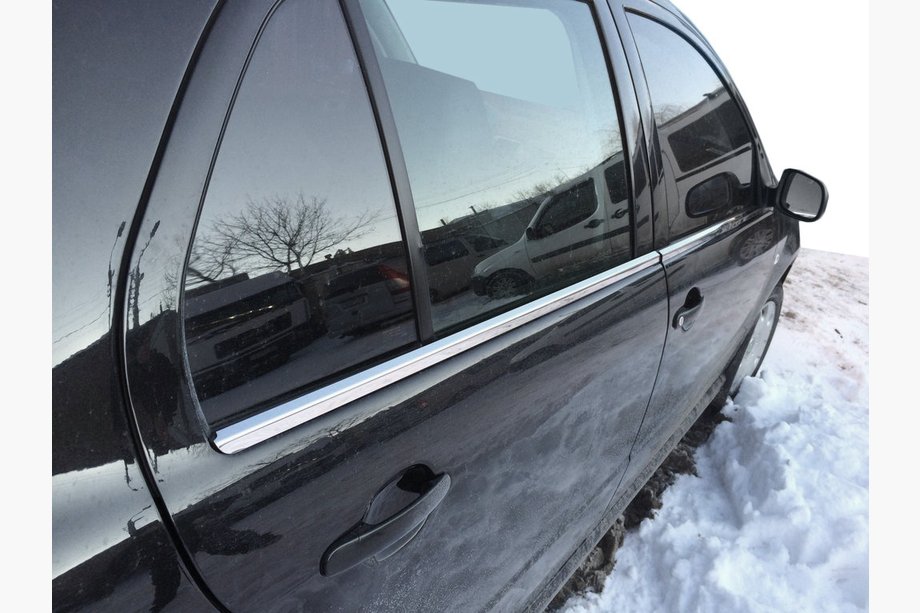 Skoda Fabia 2000-2007 рр. Зовнішня окантовка вікон (4 шт, нерж) Image