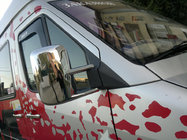 Mercedes Sprinter W901/902/903/904/905 1995-2006 рр. Накладки на дзеркала (2 шт., пласт) фото 2