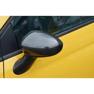 Накладки на дзеркала 2007-2015 (2 шт., натуральний карбон) Fiat 500/500L 2013-2022 рр. фото 1