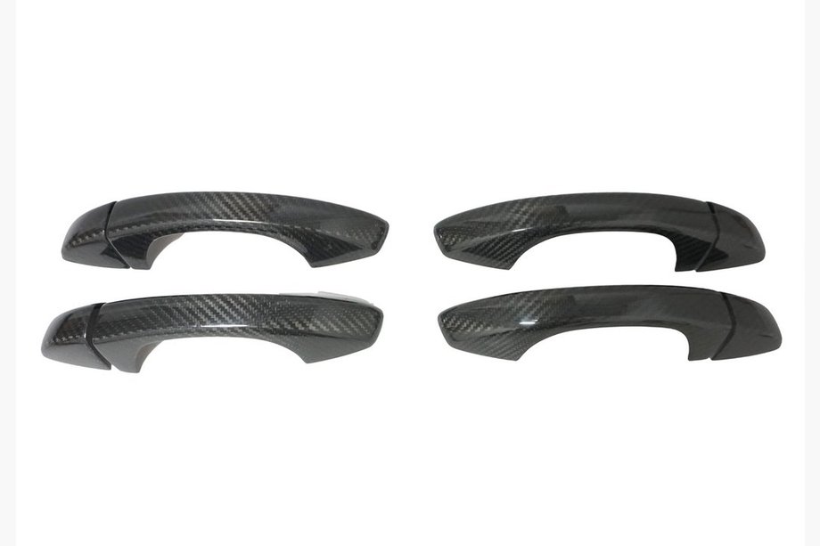 Skoda Octavia III A7 2013-2019 рр. Накладки на ручки (4 шт, карбон) Image