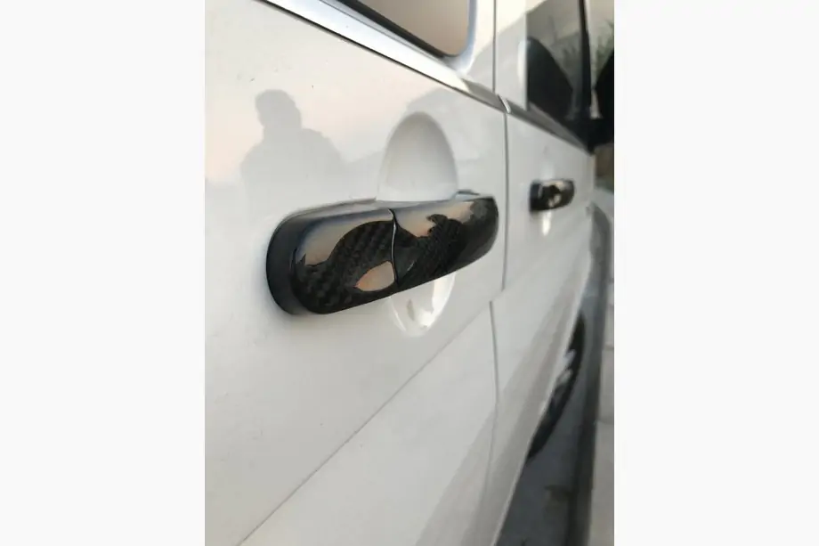 Volkswagen T5 2010-2015 рр. Накладки на ручки (натуральний карбон) 4 ручки Фото 2