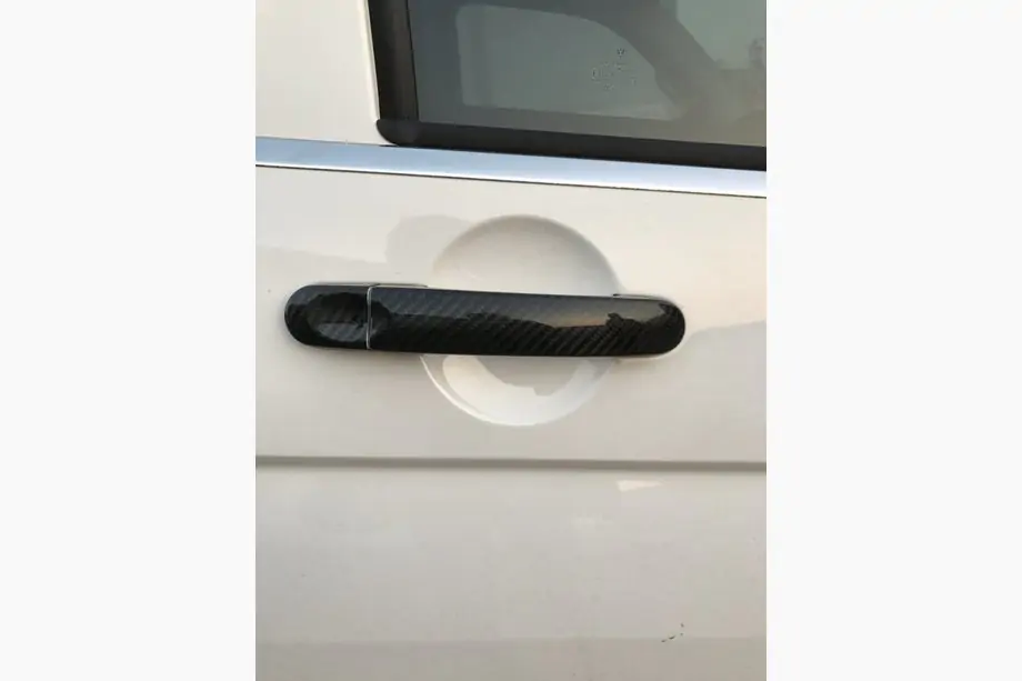 Volkswagen T5 2010-2015 рр. Накладки на ручки (натуральний карбон) 4 ручки Фото 1