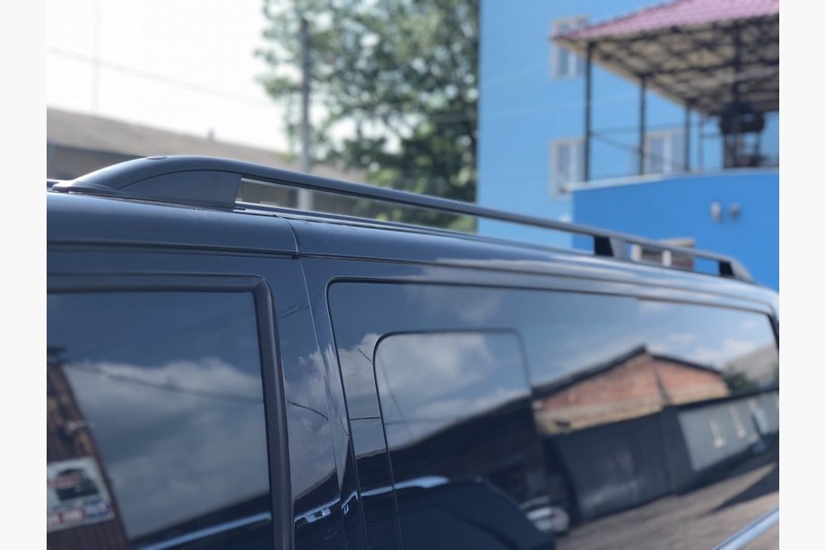 Volkswagen T5 Transporter 2003-2010 рр. Рейлінги Skyport (чорні) Довга база Фото 3