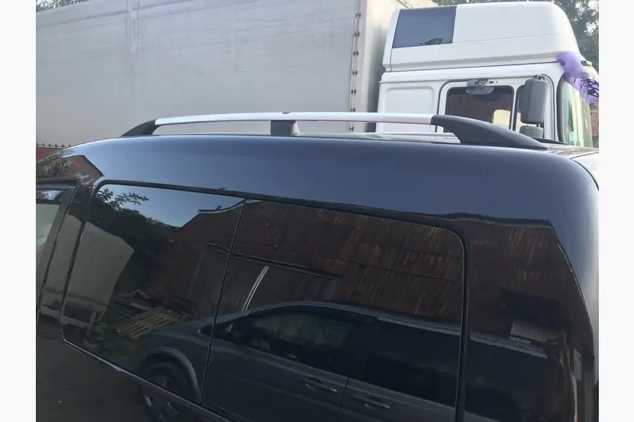 Volkswagen Caddy 2004-2010 рр. Рейлінги Хром Стандартна, Пластикові ніжки