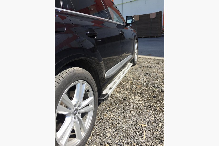 Audi Q7 2015-2026 рр. Бокові пороги Maya V2 (2 шт., алюміній) Image