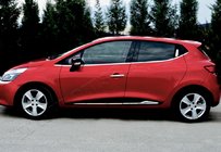 Renault Clio IV 2012-2019 рр. Молдинг дверний З поглибленням (4 шт, нерж) фото 1