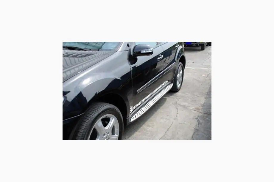 Mercedes ML W164 2005-2011 рр. Бокові пороги OEM (2 шт., Алюміній) Фото 2