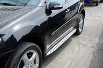 Mercedes ML W164 2005-2011 рр. Бокові пороги OEM (2 шт., Алюміній) фото 2