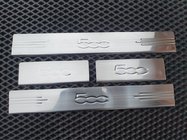 Fiat 500/500L 2013-2022 рр. Накладки на пороги 500L (Carmos, 4 шт, нерж) фото 2