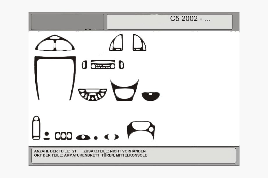 Citroen C-5 2008-2017 рр. Акція! Накладки на панель (під карбон) Image