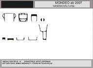 Ford Mondeo 2008-2014 рр. Накладки на панель (карбон) фото 1