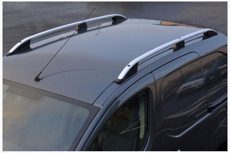 Ford Courier 2014-2023 рр. Рейлінги OmsaLine Elegance (2 шт, сірі) Image