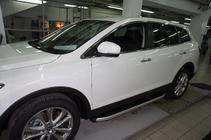 Mazda CX-9 2007-2016 рр. Бокові пороги Fullmond (2 шт, алюм.) фото 5