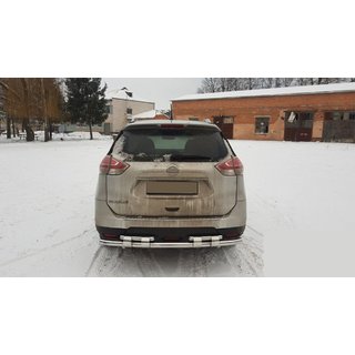 Задній захист NSXT.13.6.B1-08 (2 шт., нерж) Nissan X-trail T32/Rogue 2014-2021 рр. фото 1