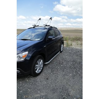 Бокові пороги Tayga Grey (2 шт., алюміній) фото 1