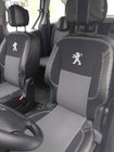 Peugeot Partner Tepee 2008-2018 рр. Авточохли (шкірозамінник+тканина, Premium) Передні фото 1