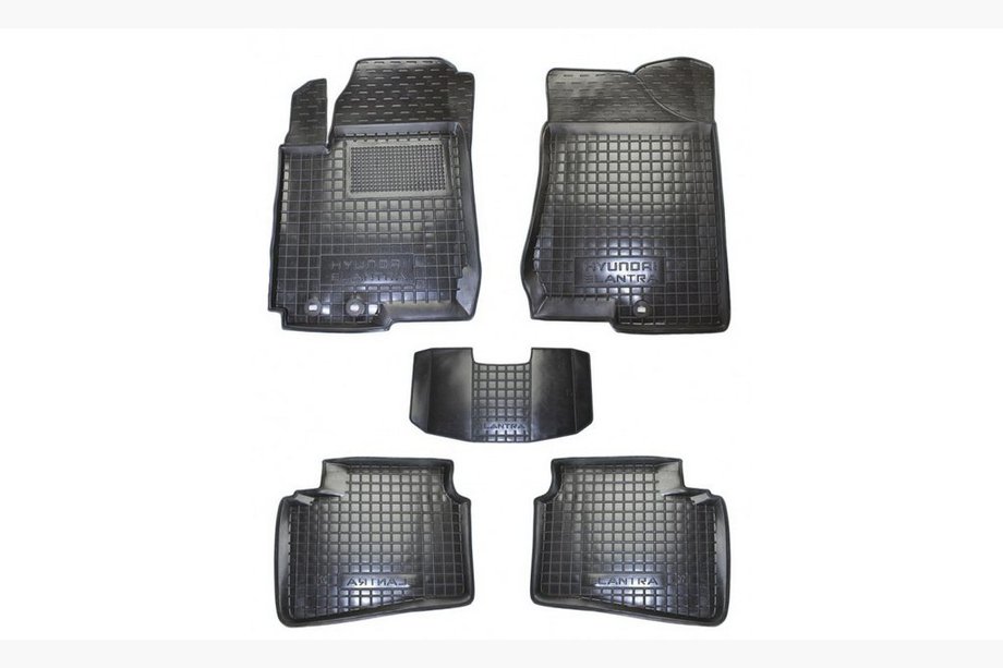 Hyundai Elantra (HD) 2006-2011 рр. Гумові килимки з бортом (Autogumm) Фото 1