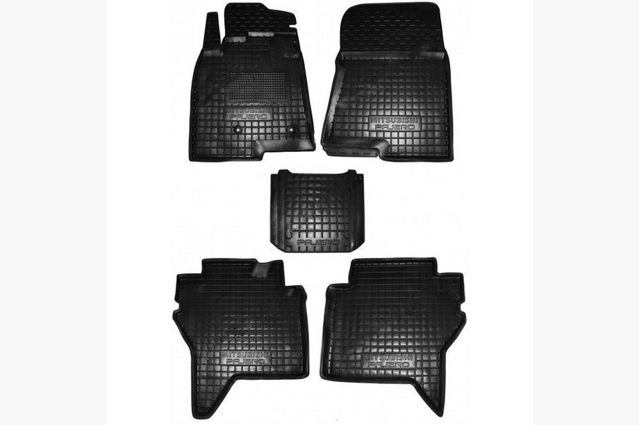 Mitsubishi Pajero Wagon IV 2006-2021 рр. Гумові килимки з бортом (Autogumm) Фото 1