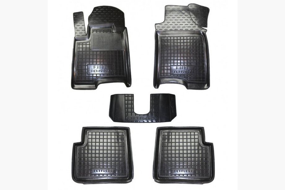Fiat Panda 2003-2011 рр. Гумові килимки з бортом (Autogumm) Image