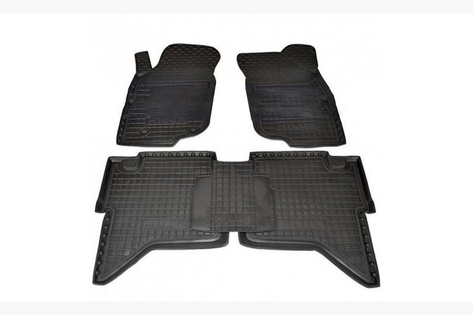 Toyota Hilux 2006-2015 рр. Гумові килимки з бортом (Autogumm) Фото 1