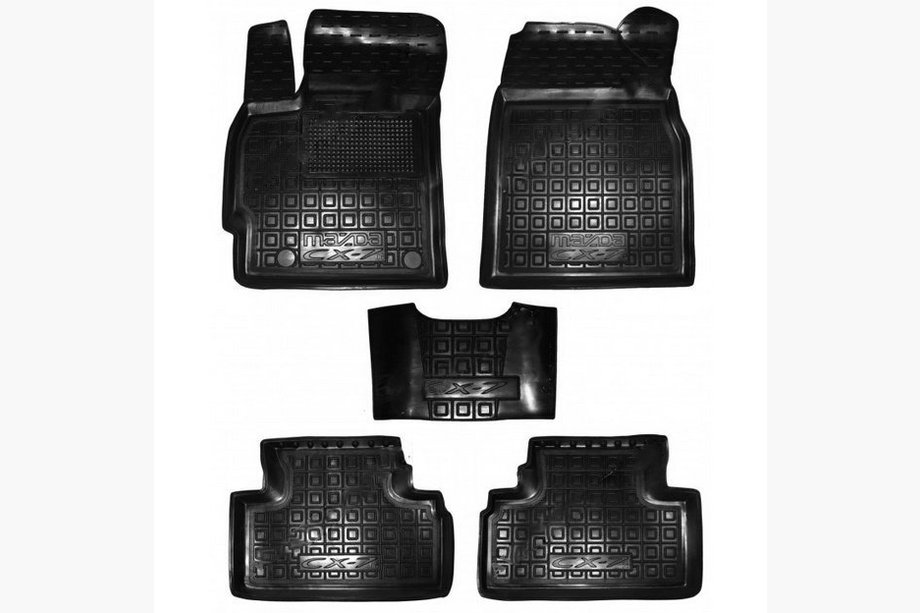 Mazda CX-7 2006-2012 рр. Гумові килимки з бортом (Autogumm) Image