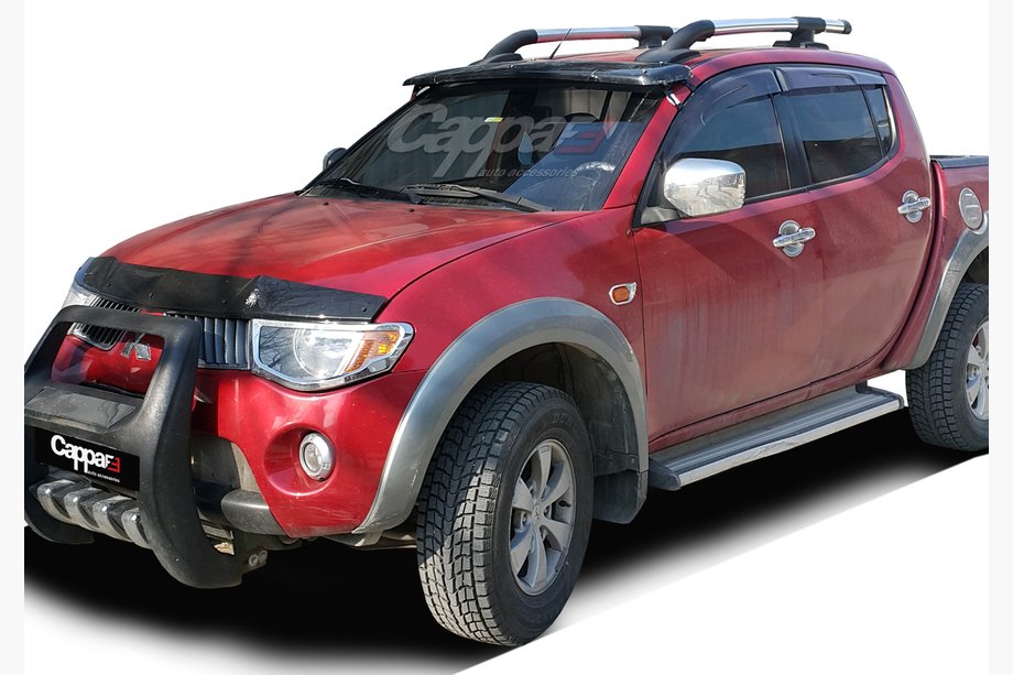 Mitsubishi L200 2006-2015 рр. Козирьок на лобове скло (чорний, на рамі) Image