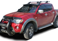 Mitsubishi L200 2006-2015 рр. Козирьок на лобове скло (чорний, на рамі) фото 1
