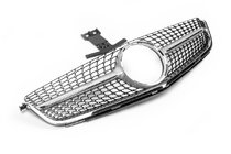 Mercedes C-class W204 2007-2015 рр. Передня решітка Diamond Silver (для C63) 2007-2011 фото 2