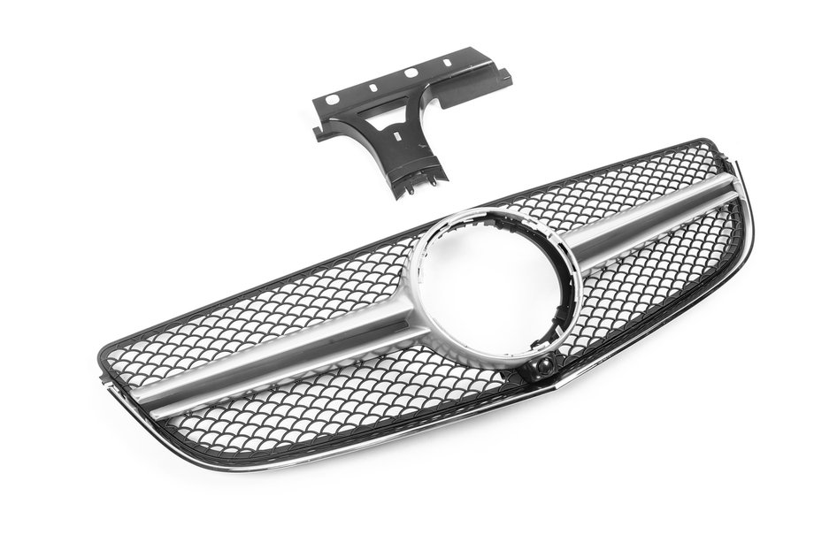 Mercedes E-сlass coupe C207 2010-2017 рр. Передня решітка (2014-2016, AMG Silver) Image