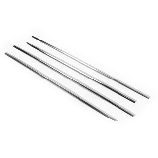 Нижні молдинги стекол (4 шт., Нерж) Honda CRV 2001-2006 рр. фото 1