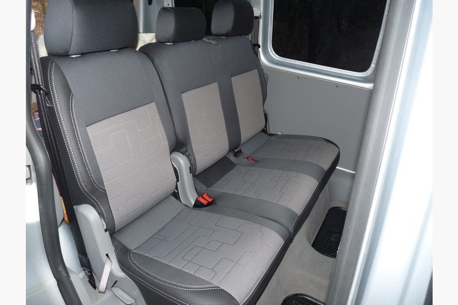 Volkswagen Caddy 2010-2015 рр. Авточохли (кожзам↗тканина, Premium) Весь салон (5 місць) Фото 9