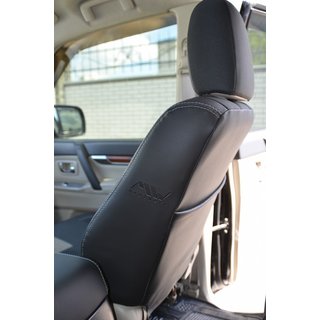 Авточохли (кожзам↗тканина, Premium) Mitsubishi Pajero Wagon III 1999-2006 рр. фото 3