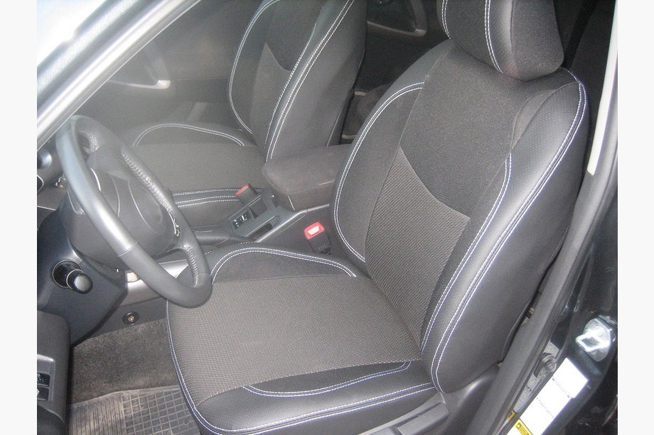 Toyota Rav 4 2006-2013 рр. Авточохли (кожзам↗тканина, Premium) Фото 1