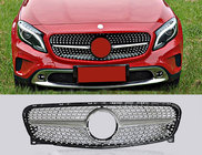 Mercedes GLA X156 2014-2019 рр. Передня решітка Diamond Silver (2014-2016) фото 6