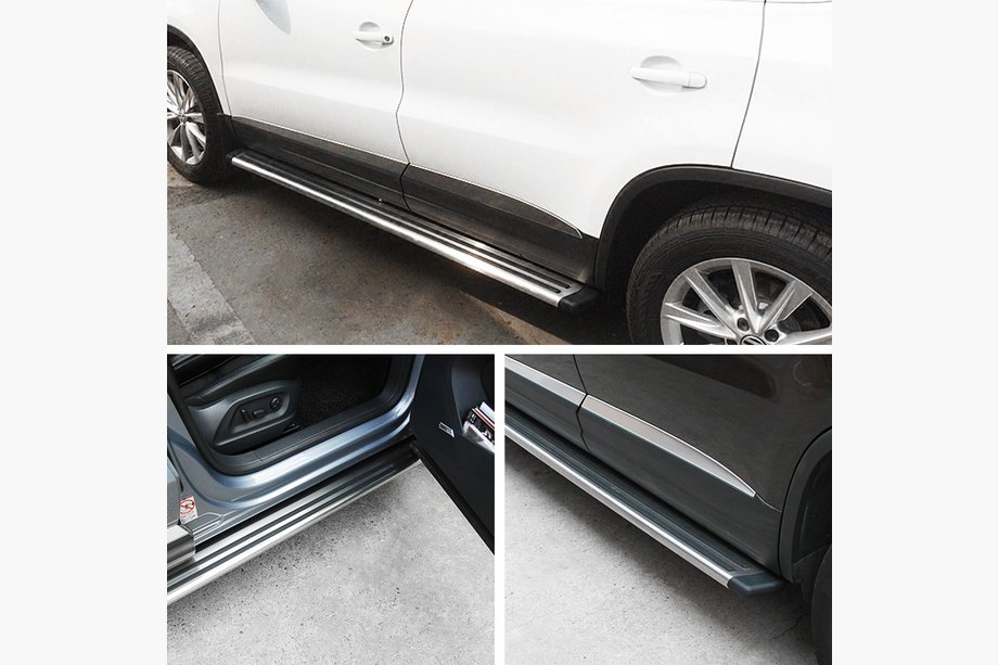 Volkswagen Tiguan 2007-2016 рр. ОРИГІНАЛ! Бокові пороги (2 шт, алюм) Image