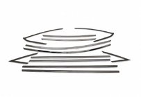 Ford Focus III 2011-2017 рр. Повна окантовка вікон HB (12 шт, нерж) фото 2