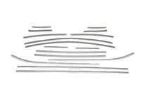 Ford Fiesta 2017- рр. Повна окантовка вікон OmsaLine (16 шт, нерж) фото 2