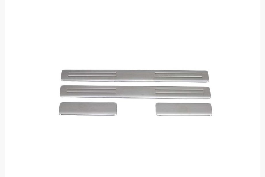 Volkswagen Polo 2017- рр. Накладки на пороги OmsaLine (4 шт., нерж.) Image