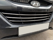 Hyundai IX-35 2010-2015 рр. Смужки на решітку радіатора (3 шт, нерж) фото 1