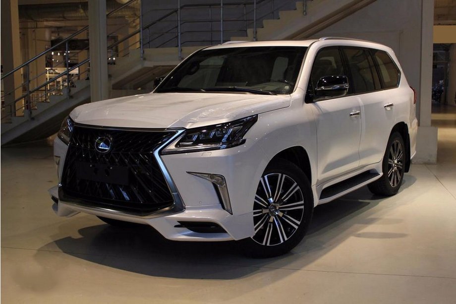 Lexus LX570/450d 2008-2022 рр. Бокові пороги (дизайн Lexus 2016+) Чорний колір Фото 2