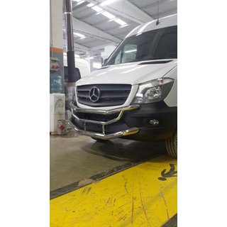 Передній захист (2013↗, нерж.) Mercedes Sprinter W906 2006-2018 рр. фото 3