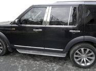 Land Rover Discovery III 2004-2009 рр. Молдинг дверних стійок (6 шт, нерж.) фото 1