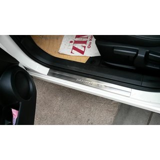 Накладки на пороги (Omsa, 4 шт, нерж.) Nissan Qashqai 2010-2014 рр. фото 2