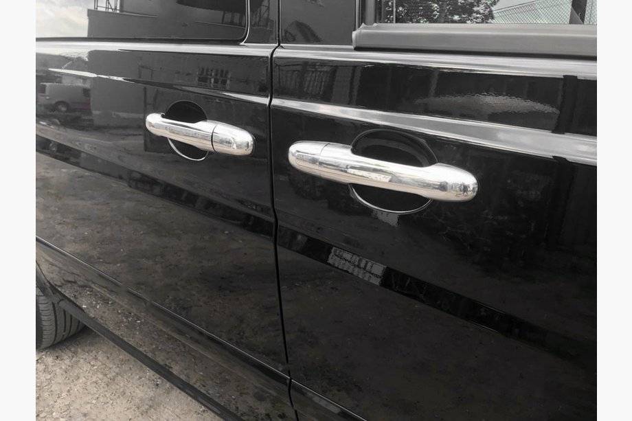 Mercedes Vito W639 2004-2014 рр. Накладки на ручки (нерж) 3 штуки, OmsaLine - Італійська нержавійка Image