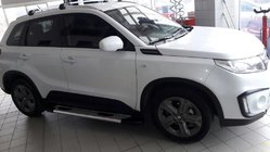 Suzuki Vitara 2015- рр. Бокові пороги Bosphorus OLD Grey (2 шт., алюміній) фото 2