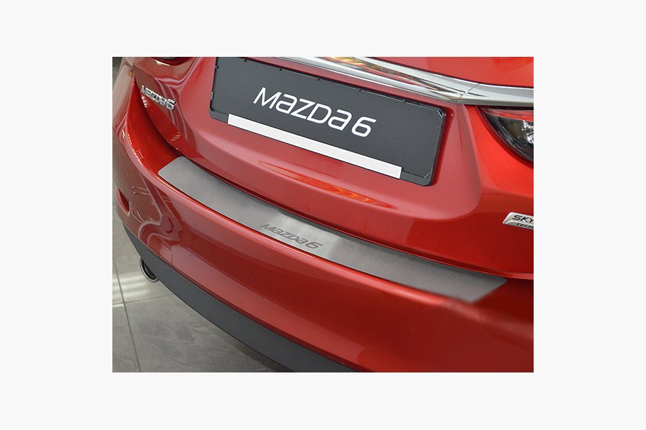 Mazda 6 2012-2024 рр. Накладка на задній бампер Натанико (4D, нерж.) Image